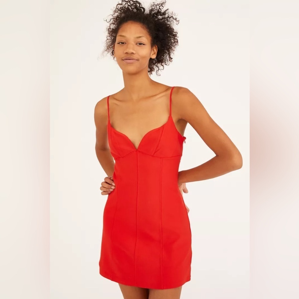 NWT UO Ari Plunging Bustier Mini Dress